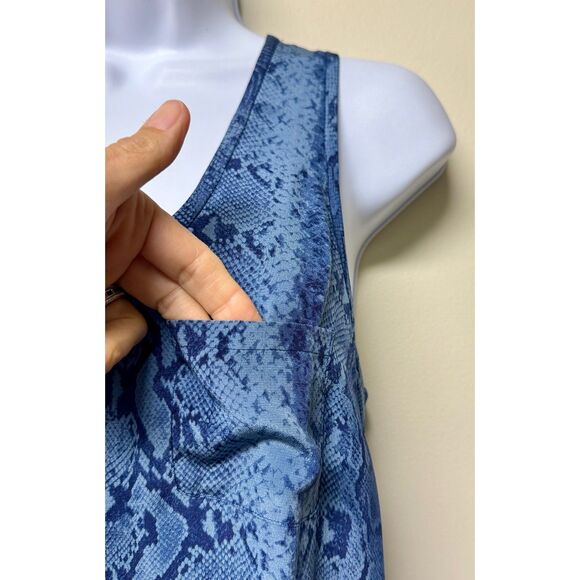 JOIE 100% Silk Blue Snakeskin Print Peri B Charmeuse Dress, Sz XS - Picture 5 of 12